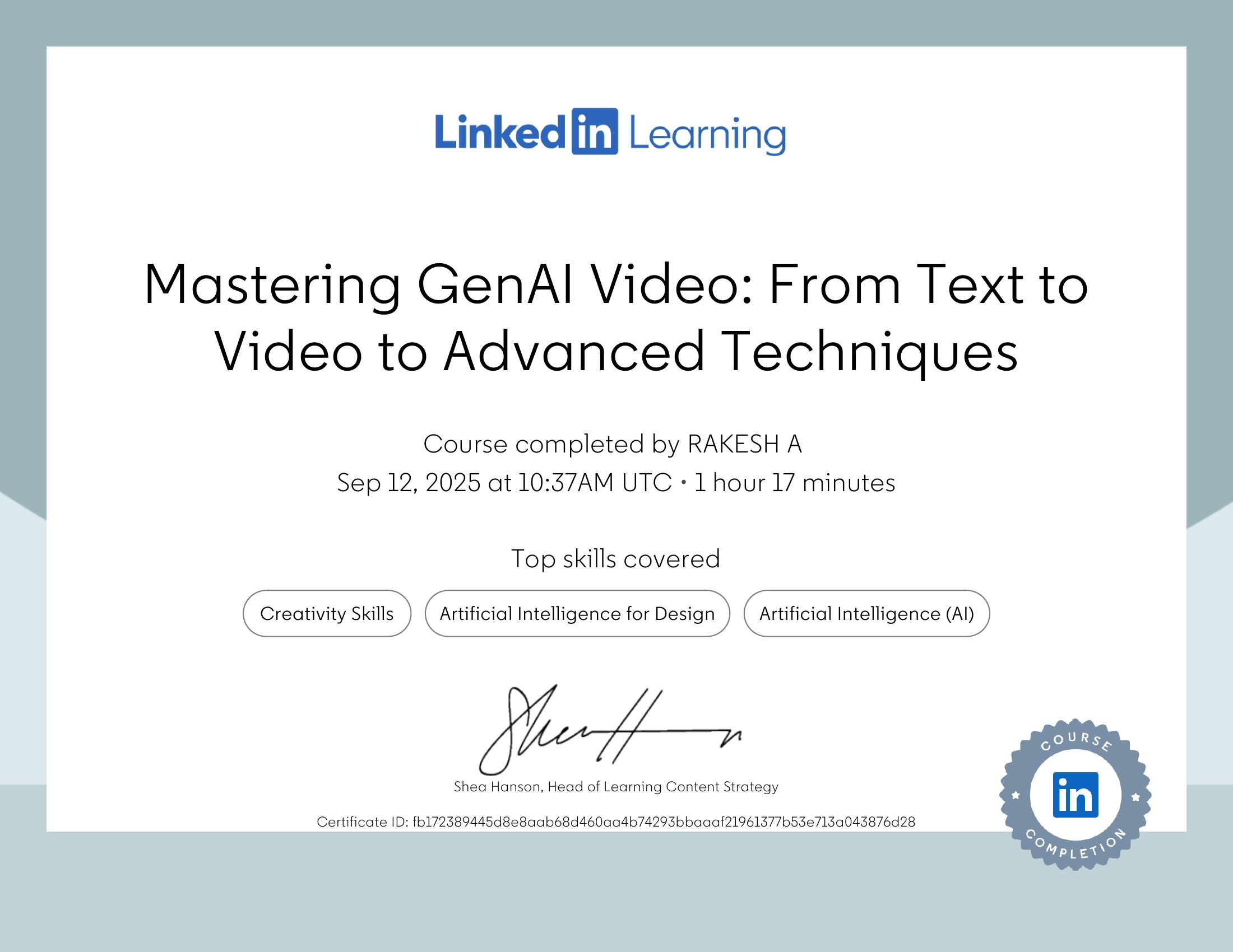 Mastering GenAI Video: From Text to Video to Advanced Techniques