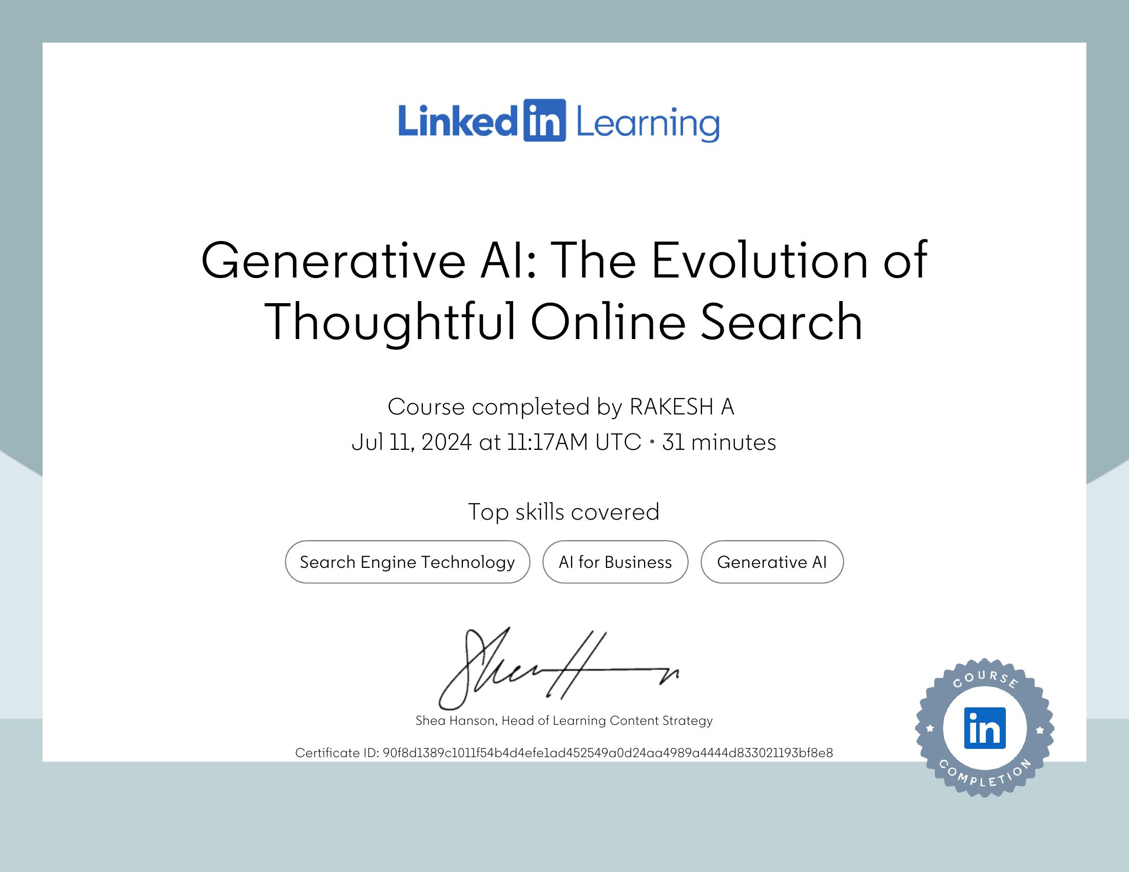 Generative AI: The Evolution of Thoughtful Online Search